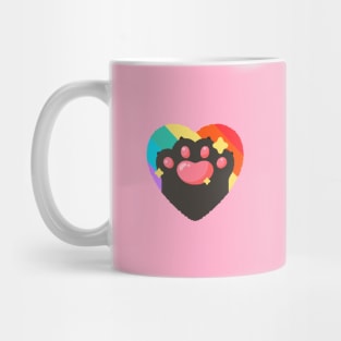 Pride & Paw 🐾 Cute Lgbtq Black cat Toe bean 🏳️‍🌈 Mug